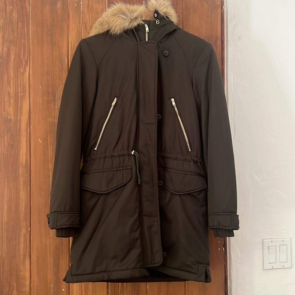 Faux fur winter parka size s